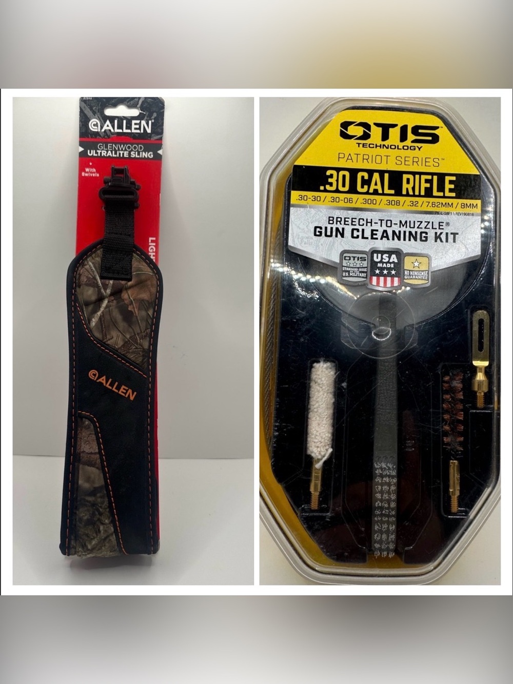 Allen Camo & Black Ultralite Sling with Otis .30 Cal Rifle Cleaning Kit